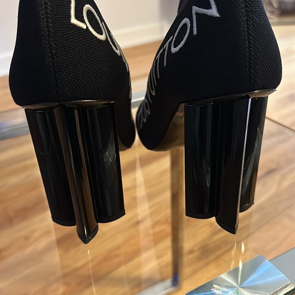 LOUIS VUITTON WOMENS SILHOUETTE ANKLE BOOT BLACK WHITE US 10 1/2 - Picture 11 of 11